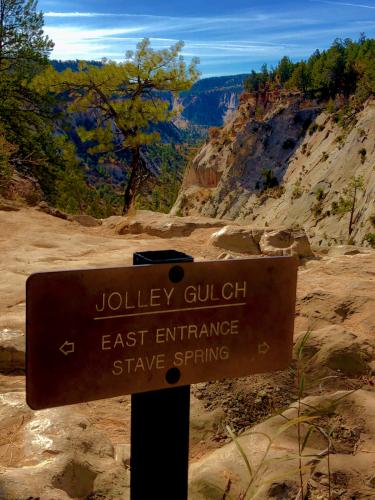 Zion National Park East Rim Trail Jolley Gulch